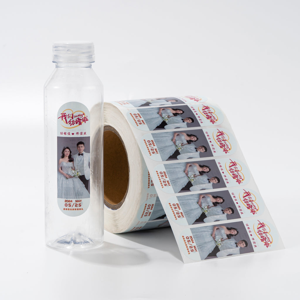 耐用定制新设计标志品牌矿泉水饮料标签防水时尚双印贴纸每瓶
