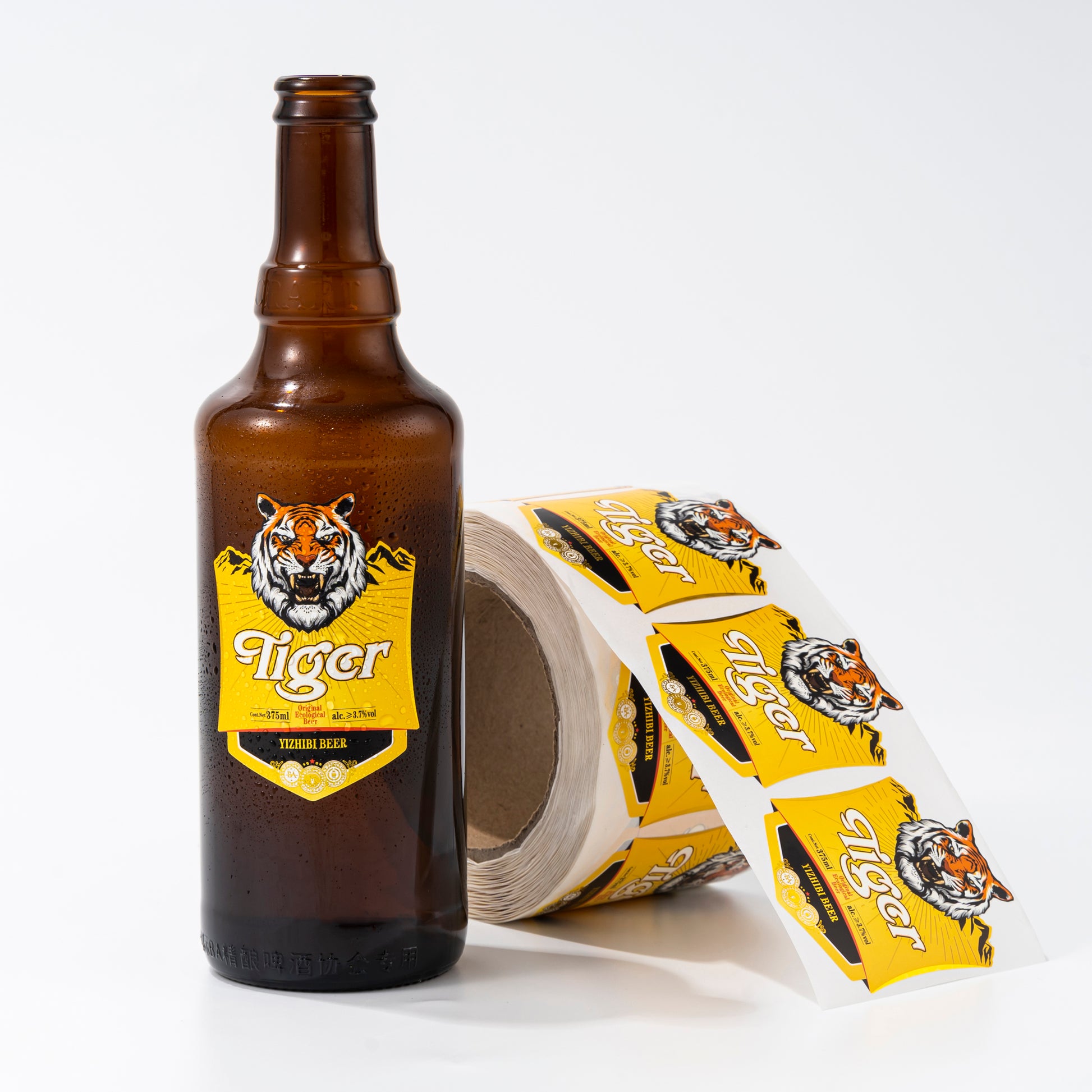 定制品牌防水饮料标签标志啤酒葡萄酒包装瓶贴纸耐用新设计为您的瓶装饮料