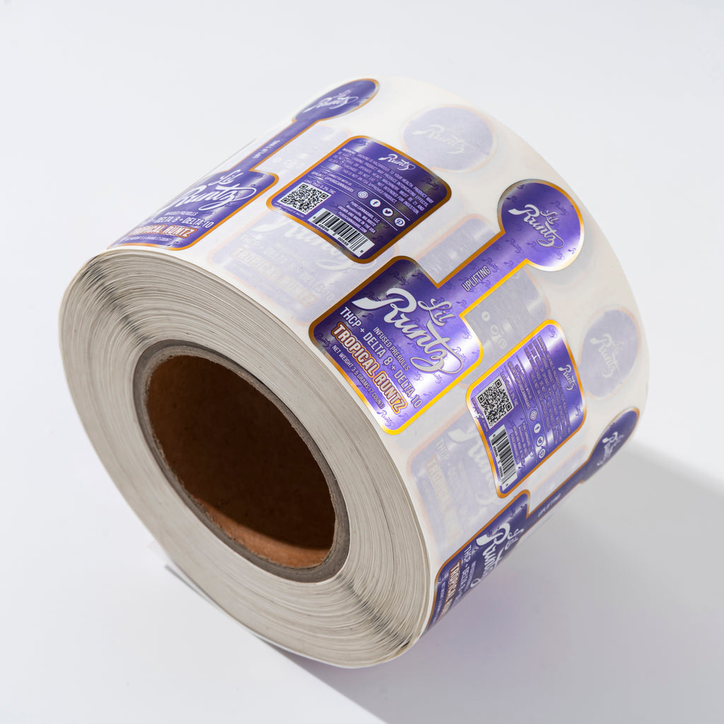 定制标志自有品牌饮料标签长效防水药物光泽全息贴纸工厂时尚新设计