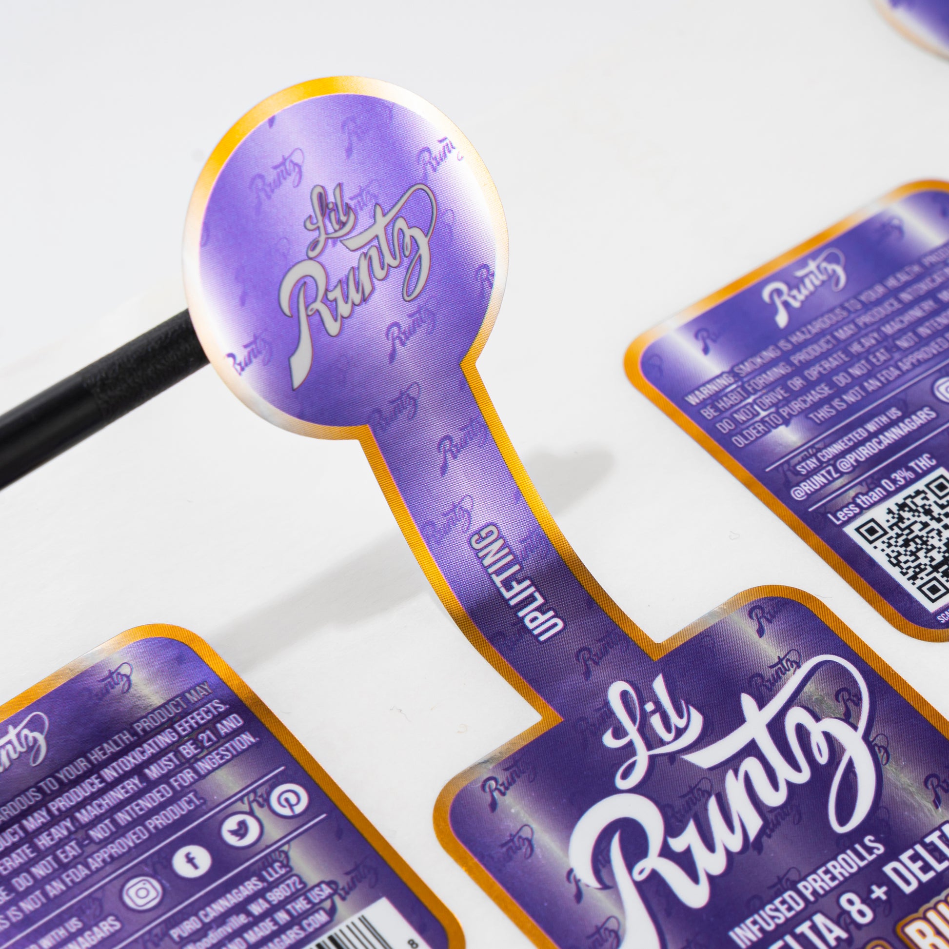 定制标志自有品牌饮料标签长效防水药物光泽全息贴纸工厂时尚新设计