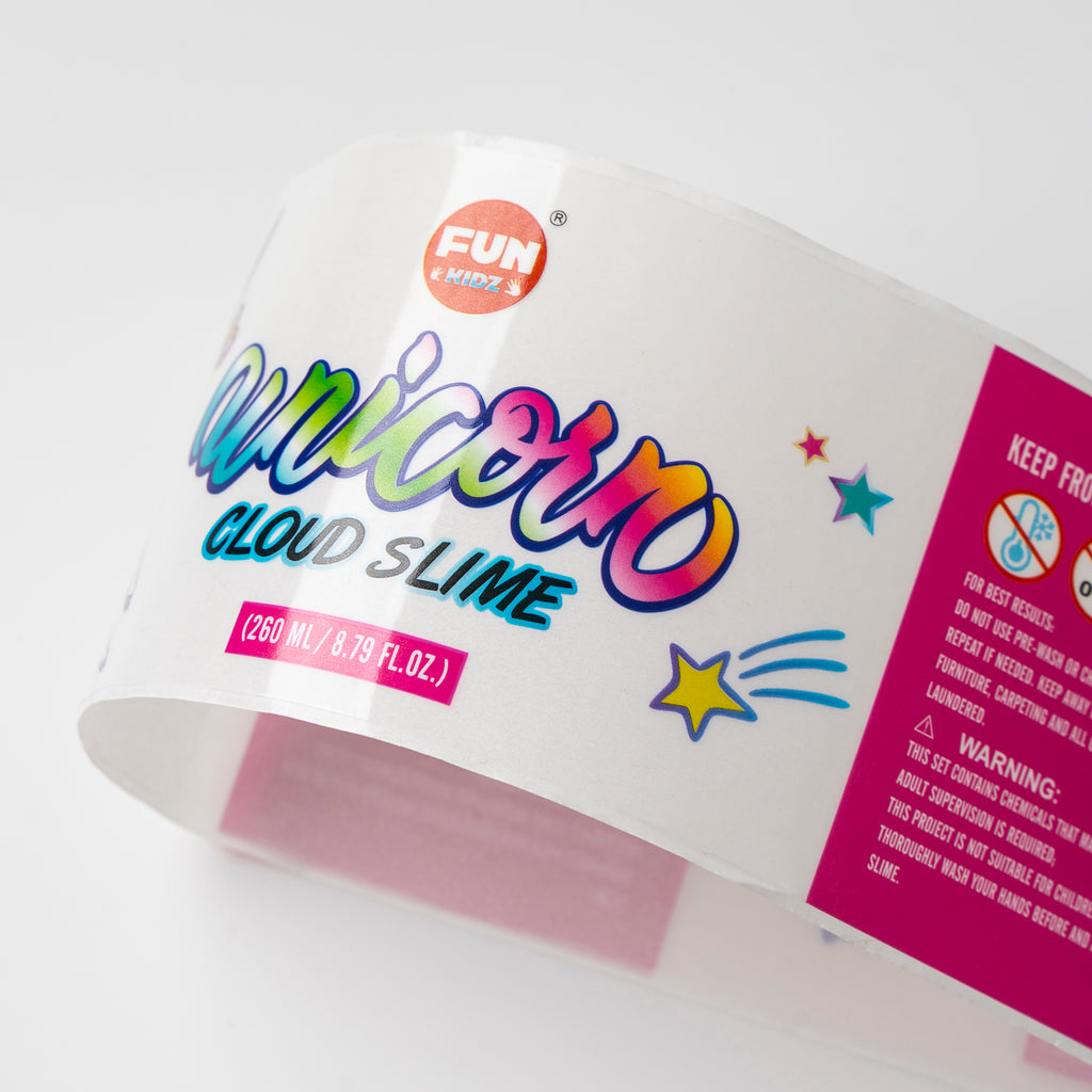 标志自有品牌玩具食品饮料防水饮料标签高耐久性定制光泽贴纸，具有新鲜设计