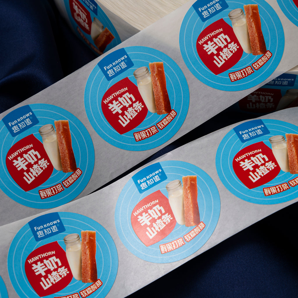 厂家直销合成纸食品标签PVC PP防水贴纸-光泽消失涂层和模切徽标定制