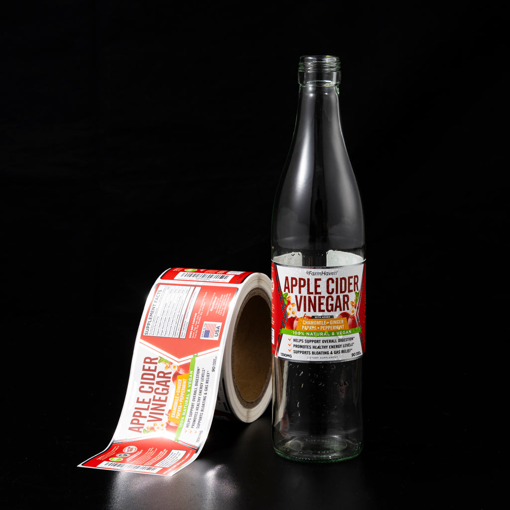 精细设计定制标志品牌铝压花瓶签金属亮银标志葡萄酒饮料烫印包装贴纸