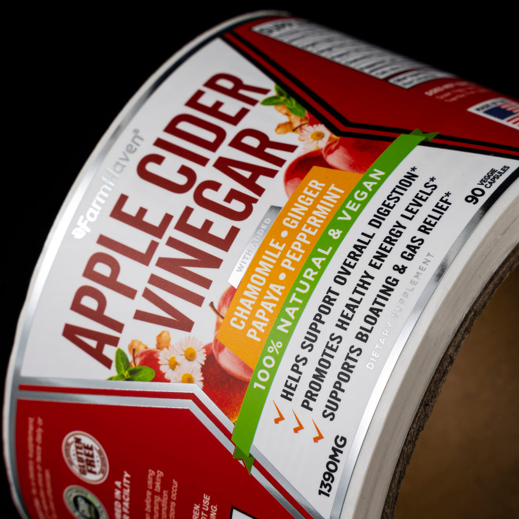 精细设计定制标志品牌铝压花瓶签金属亮银标志葡萄酒饮料烫印包装贴纸