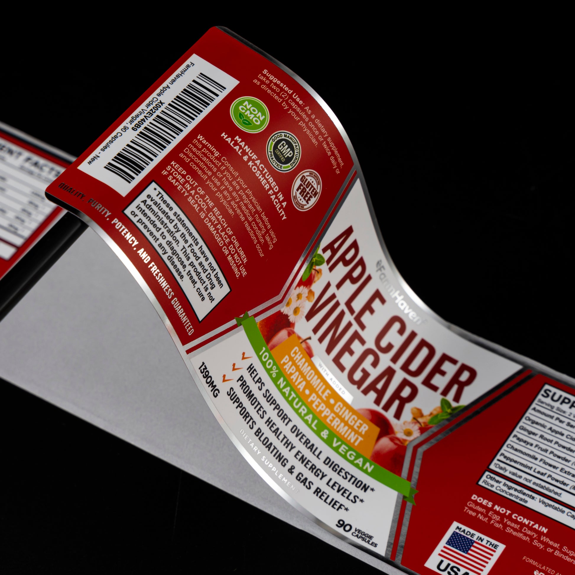 精细设计定制标志品牌铝压花瓶签金属亮银标志葡萄酒饮料烫印包装贴纸