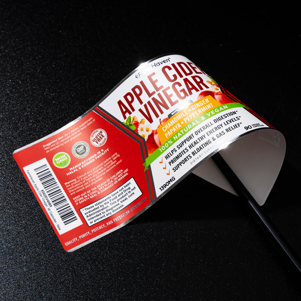 精细设计定制标志品牌铝压花瓶签金属亮银标志葡萄酒饮料烫印包装贴纸