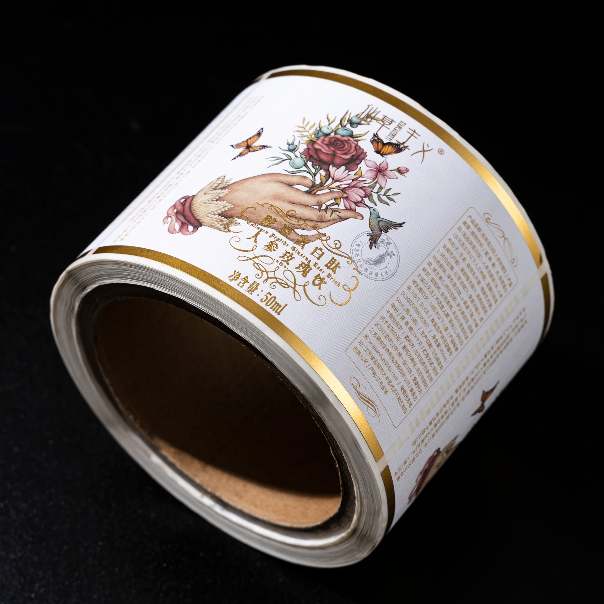 定制私人红酒饮料标签产品贴纸铝PVC PET乙烯基压花烫印印花贴纸