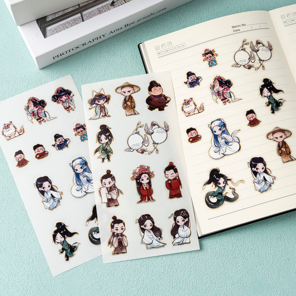 定制公司标志可打印聚氯乙烯乙烯基不干胶纸整页紫外印刷镀金全息卡通标签贴纸