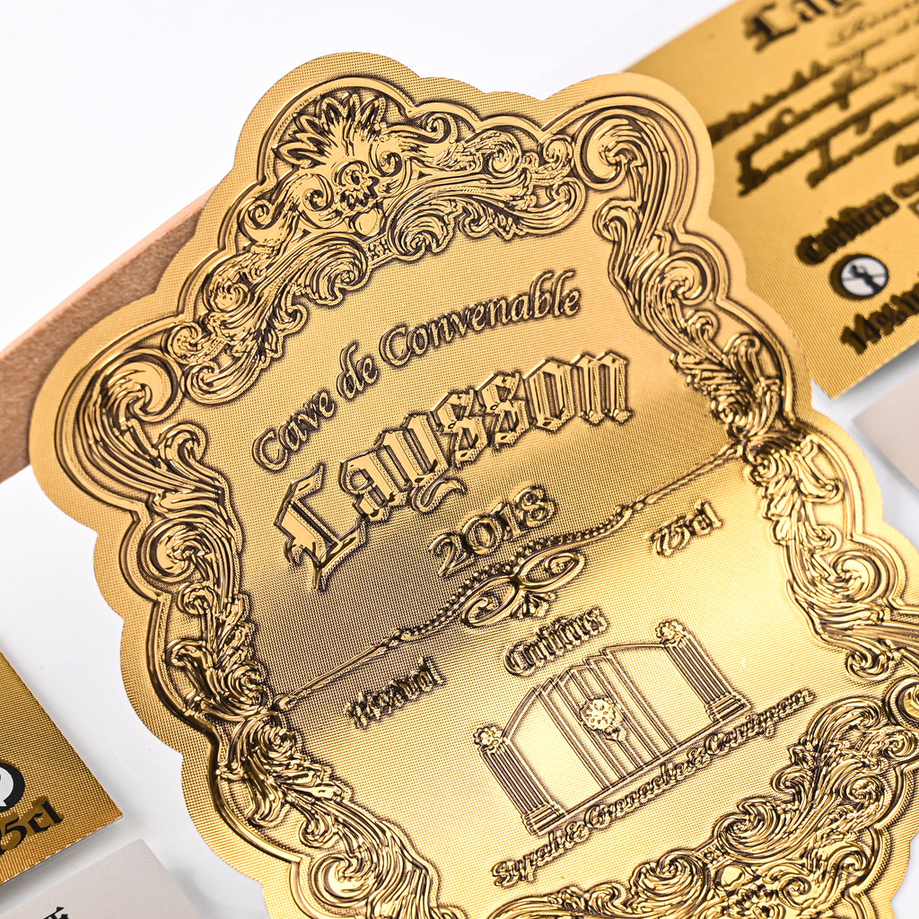 定制标志贴纸饮料食品葡萄酒活力设计宠物起泡压花高端厂家直销迷人交易快乐