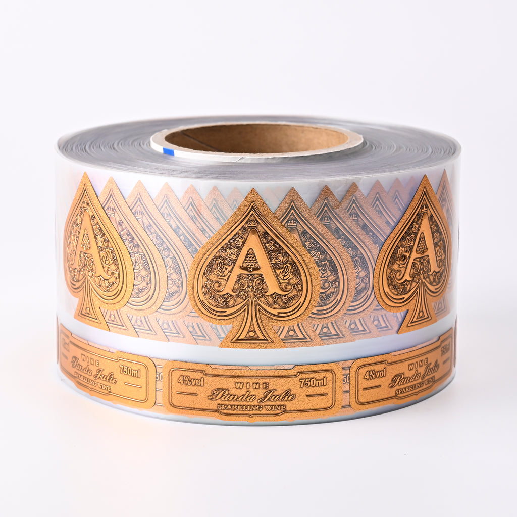 定制标志品牌标签火花聚氯乙烯聚酯金属铝材料贴纸工业用途-葡萄酒饮料香水化妆品