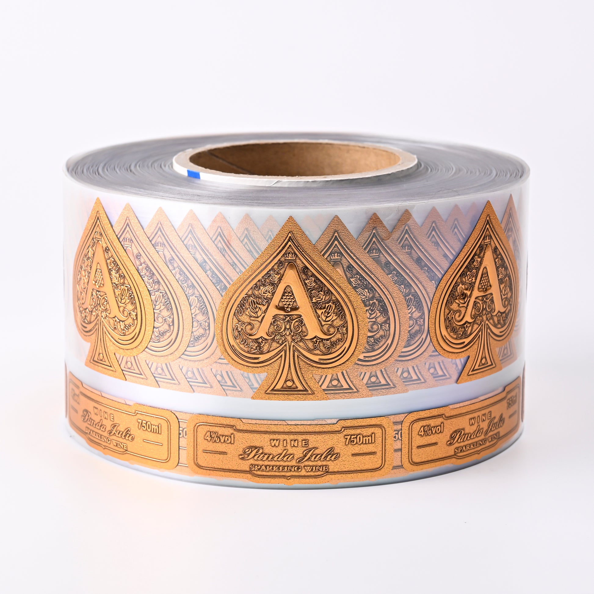 定制标志品牌标签火花聚氯乙烯聚酯金属铝材料贴纸工业用途-葡萄酒饮料香水化妆品