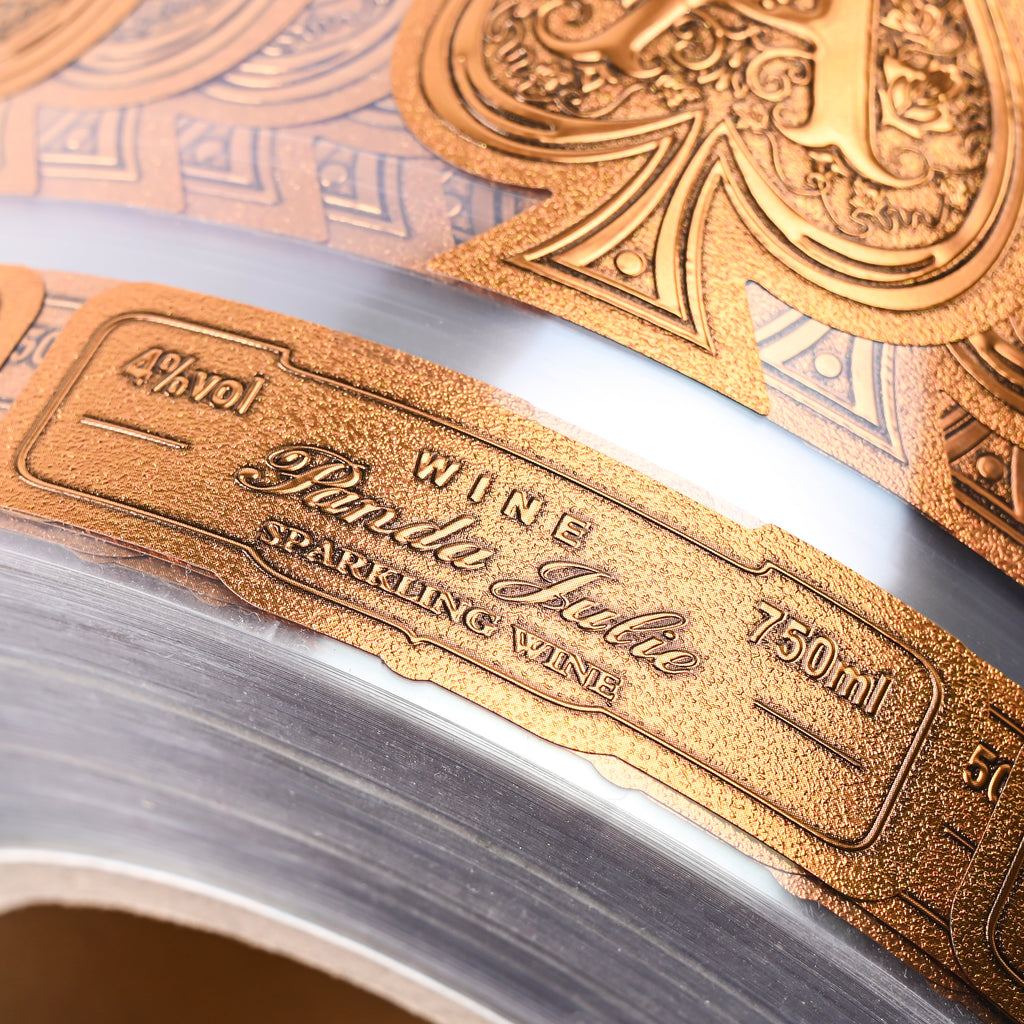 定制标志品牌标签火花聚氯乙烯聚酯金属铝材料贴纸工业用途-葡萄酒饮料香水化妆品