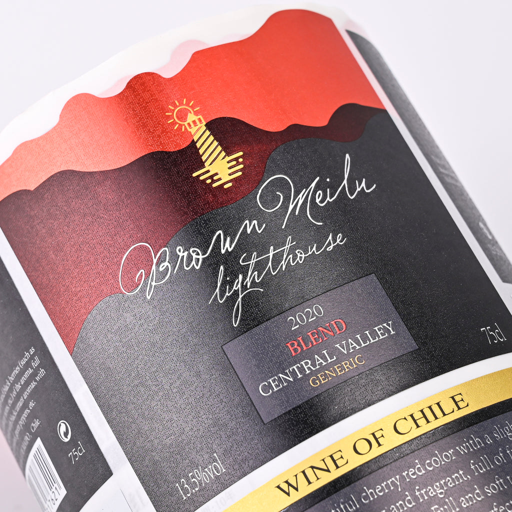 定制标志品牌金色金属红酒包装标签光泽压花优质优雅厂家直销贴纸