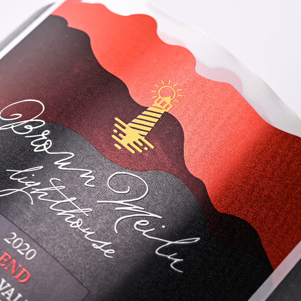 定制标志品牌金色金属红酒包装标签光泽压花优质优雅厂家直销贴纸