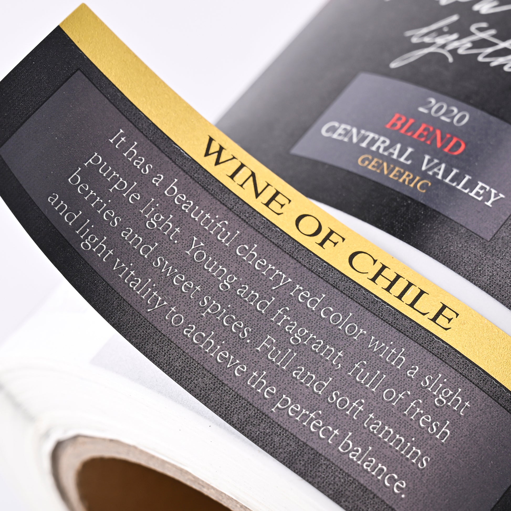 定制标志品牌金色金属红酒包装标签光泽压花优质优雅厂家直销贴纸